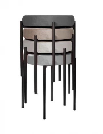 Табурет M DikLine, M02 бежевый, ножки белые арт.00-00079913