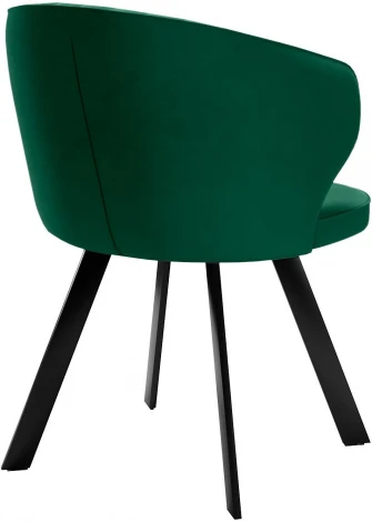 Стул DikLine 249 поворотный, K13 изумруд, ножки черные арт.00-00079554