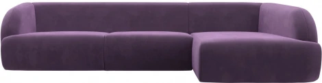 Диван угловой Лига-041 правый угол (Сиреневый/Микровельвет) Лига Диванов арт.122185