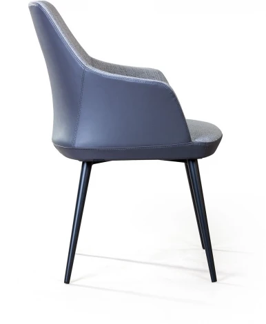 Стул с подлокотниками Top Concept Frank, рогожка комби серый