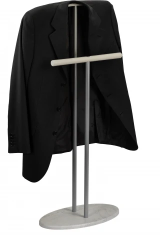 Вешалка костюмная Дэви 2 металлик/дуб дымчатый от фабрики Mebelik