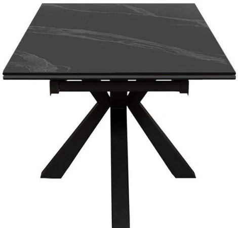 Стол SFE140 Керамика Черный мрамор/подстолье черное/опоры черные (2 уп.) Dikline 00-00062492