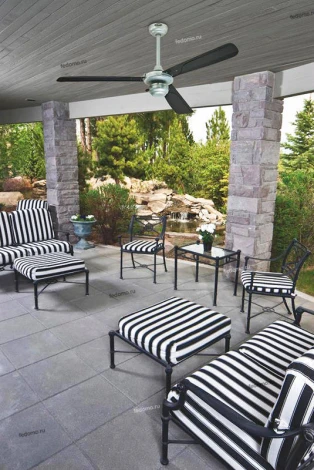 Вентилятор потолочный Westinghouse Mountain Gale, 3 лопасти, хром, черный