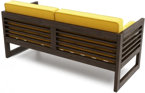 Диван Arsko прямой Сега Б венге велюр желтый