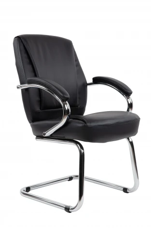Офисное кресло Chairman 794V Россия хром экокожа черный