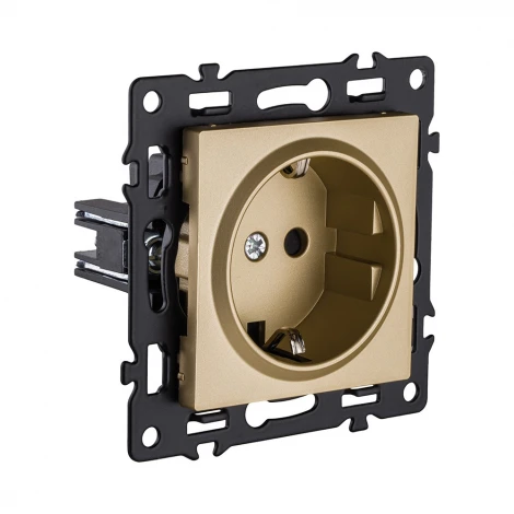 Розетка штепсельная SCHUKO 16A/250 В золотой Kollinger Asthetik AS-014GD
