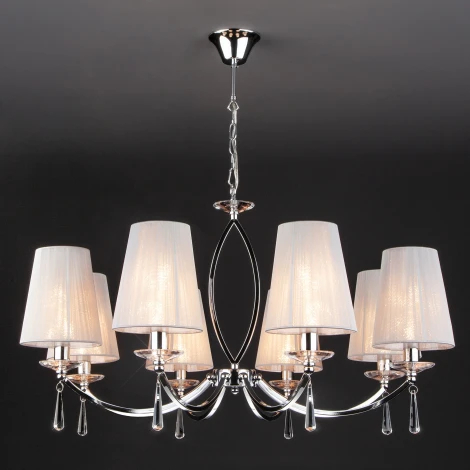 Подвесная люстра Eurosvet Valery 60079/8 хром (220V, на цепи)