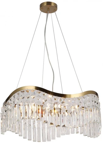 Подвесная люстра Favourite Unda 4135-8P (220V, хрусталь, на тросе)