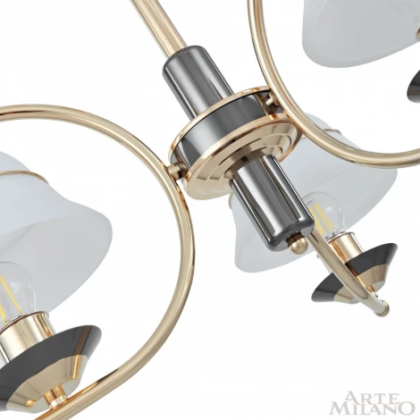 Подвесная люстра Arte Milano Florentia-1240 301240/3 Bk/Gd (220V, на цепи)