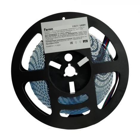 Светодиодная LED лента 120SMD(3535)/м 11Вт/м 24V RGB IP20 Feron LS501 51823