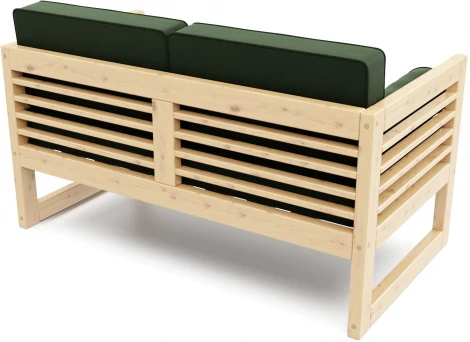 Диван Arsko прямой Сега М сосна велюр зеленый