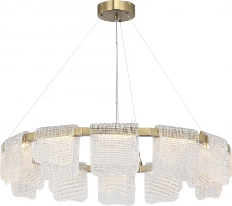 Подвесной сетильник ST Luce Voile SL6021.203.66 золотистый/прозрачный LED 1*66W 4000K (220V, на тросе, круглые)