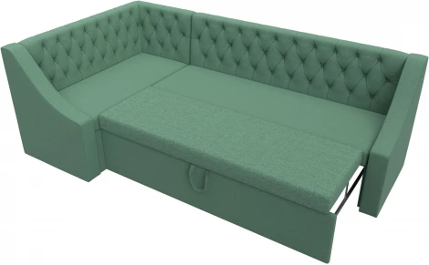 Диван кухонный угловой Мерлин левый угол (Зеленый/Рогожка) Лига Диванов арт.123227L