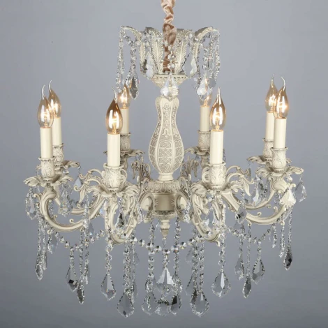 Подвесная люстра Omnilux Taranto OML-74403-08 (220V, на цепи, подсвечник, свеча)