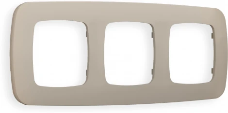 Рамка Ambrella Volt OMEGA Ecta (Серо-бежевый матовый) 3-ая OF140363