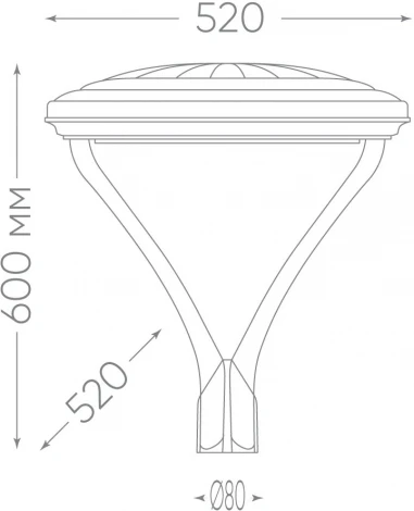 Уличный консольный светильник светодиодный Feron 48439 SP7020, 50W 5000lm 5000K, черный SP7020 (220V, IP65)