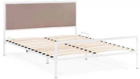 Двуспальная кровать Woodville Эгерт 160х200 белый / cacao 552922