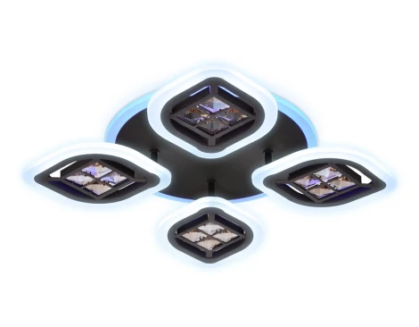 Потолочная люстра Ambrella Acrylica Ice FA281 (регулировка яркости, LED, 220V, пульт управления, управление смартфоном, умный дом - PC.Lamper, цветы)