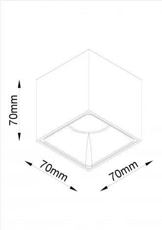 Накладной потолочный светильник Alfa LED 3000K 1x12Вт 24° Maytoni Technical C065CL-L12B3K (220V, куб)