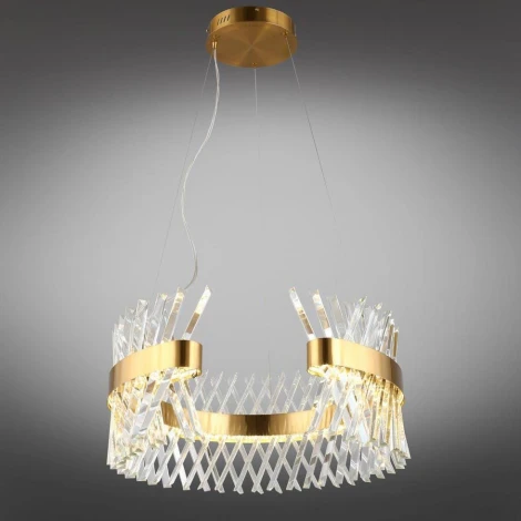 Подвесная люстра Omnilux Strasatti OML-99903-62 (LED, 220V, хрусталь, на тросе, круглые)