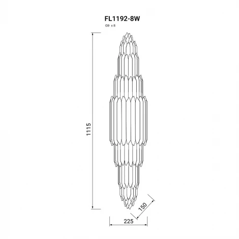 Настенный светильник Fluorite Selena FL1192-8W