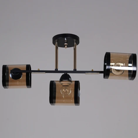 Потолочная люстра на штанге Reluce 09063-3.3-03 BK+FG (220V)