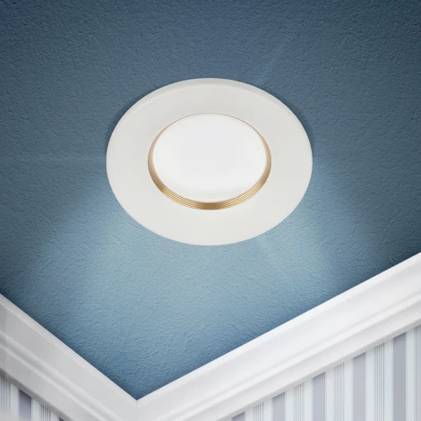 Встраиваемый точечный светильник ЭРА KL107 WH/GD (12V, круглые)