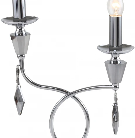 Настольная лампа 1053/09/02T Grace (220V, хрусталь, подвески, подсвечник, свеча, кольцо)