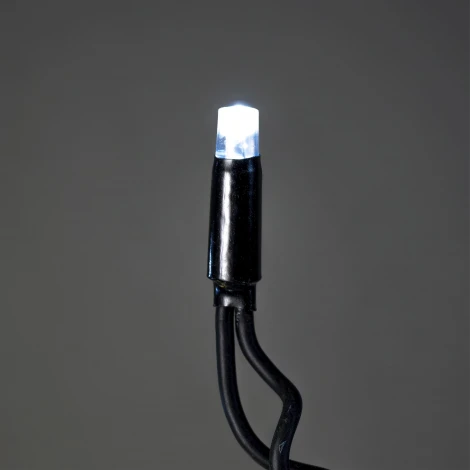 Гирлянда Бахрома 3,1 x 0,5 м белая 24В, 120 LED, провод черный каучук, IP65 Laitcom LL120-1-1W