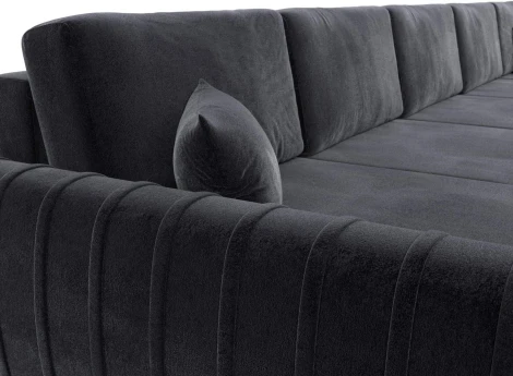 Диван П-образный Лига-057 НПБ МегаЛонг Лига Диванов (Велюр) арт.129365