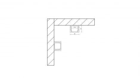 Алюминиевый профиль SF-1612, накладной глубокий 3м SWG SF SF-1612-3MT