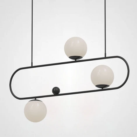 Подвесной реечный светильник Hoop L90 черный ImperiumLoft Hoop L (178061-26) (220V, на проводе, шар)