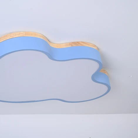Потолочный светильник Wi-Fi Cloud Eco D83 Blue By ImperiumLoft Cloud-Eco01 (для детской, LED, 220V, голосовое управление, умный дом - Алиса, тучи)