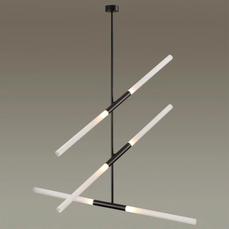 Потолочная люстра на штанге асимметричная линейная Odeon Light Soho 4307/6 (220V, асимметрия)