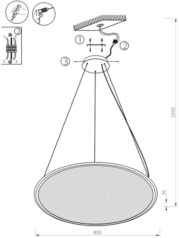 Подвесной светильник Lumien Hall Belgin LH8030/1PM-SBK