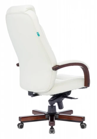 Кресло руководителя Бюрократ T-9923WALNUT слоновая кость кожа крестовина металл/дерево