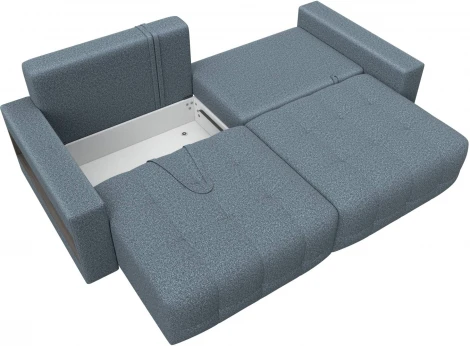 Диван прямой с полками Лига-053 НПБ Лига Диванов (Велюр) арт.128906