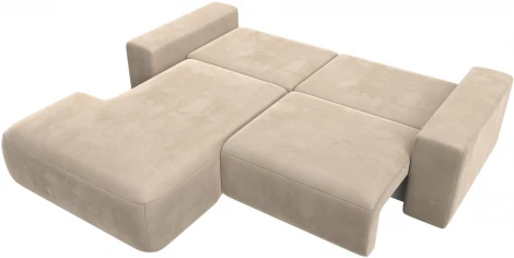 Диван угловой Лига-036 НПБ Классик левый угол (Бежевый/Велюр) Лига Диванов арт.121373L