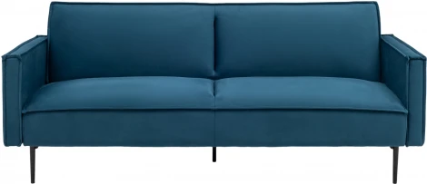 Диван прямой Stool Group Кассель велюр синий УТ000035884
