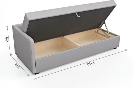 Диван-кровать Arsko Велес Угол левый велюр серый