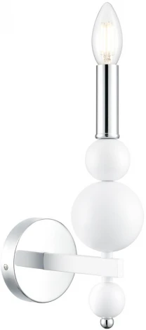 Бра Lumion Nana 8260/1W белый/хром, E14 1*40W 220V (свеча)