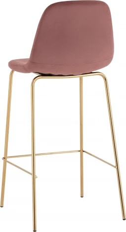 Стул барный Валенсия SN велюр пыльно-розовый золотые ножки 2 шт Stool Group (арт.УТ000038303)