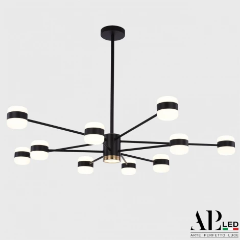 Потолочная люстра на штанге светодиодные APL LED Ferrara 3307.6296-10 Black