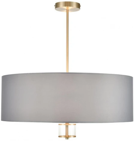 Потолочная люстра на штанге Lumion Damona 8108/7C латунь титаниум/серый, металл/текстиль/стекло E14 7*40W 220V (круглые)