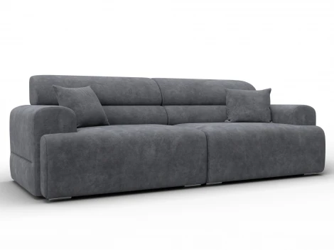 Диван прямой Лига-109 НПБ (ДСП,Фанера,Велюр/Темно-серый) Лига Диванов 136482