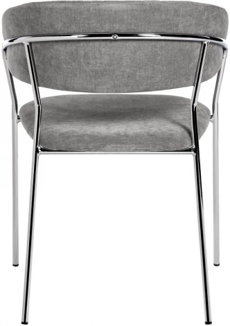 Комплект из 4-х стульев Bradexhome Turin серый вельвет с хромированными ножками