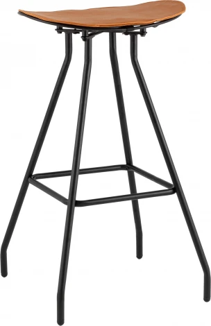 Стул барный Jerry черный с коричневой подушкой Stool Group арт.УТ000039719