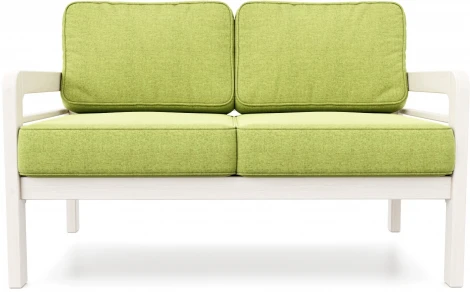 Диван Arsko прямой Бергер М беленый дуб рогожка зеленая