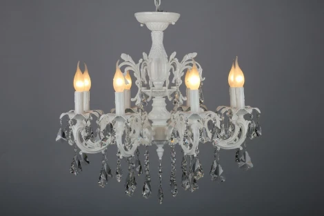 Подвесная люстра Omnilux Catanzaro OML-30807-08 (220V, на цепи, подсвечник, свеча)