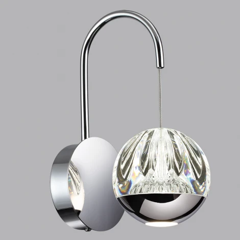 Бра Odeon Light Sono 5100/5WL хром/прозрачный/акрил LED 5W 4000K (220V, шар)